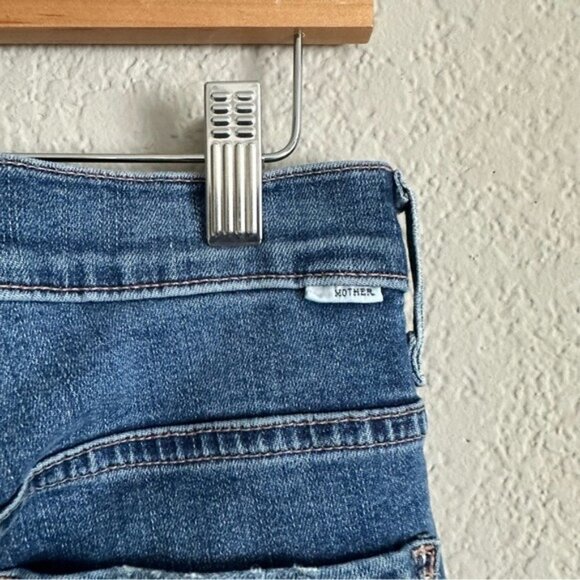 MOTHER The Insider Crop Step ChewJeans 27 Dancing On Coals Blue - Picture 12 of 16